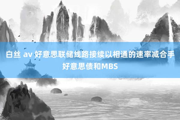 白丝 av 好意思联储线路接续以相通的速率减合手好意思债和MBS