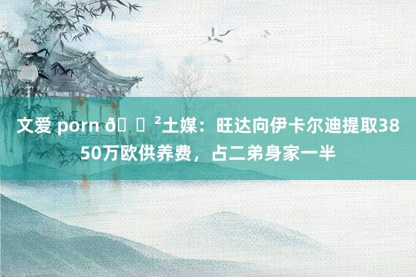 文爱 porn 😲土媒：旺达向伊卡尔迪提取3850万欧供养费，占二弟身家一半