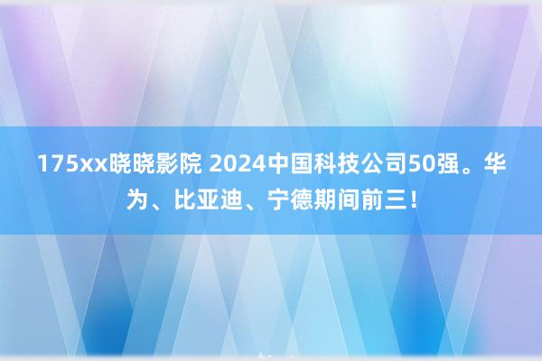 175xx晓晓影院 2024中国科技公司50强。华为、比亚迪、宁德期间前三！