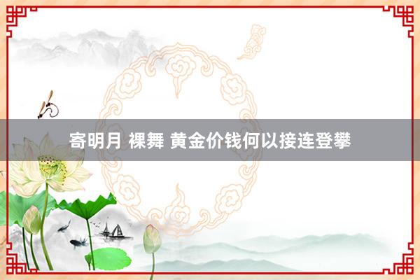 寄明月 裸舞 黄金价钱何以接连登攀