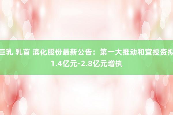巨乳 乳首 滨化股份最新公告：第一大推动和宜投资拟1.4亿元-2.8亿元增执