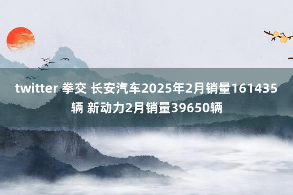 twitter 拳交 长安汽车2025年2月销量161435辆 新动力2月销量39650辆