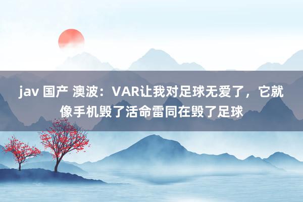 jav 国产 澳波：VAR让我对足球无爱了，它就像手机毁了活命雷同在毁了足球