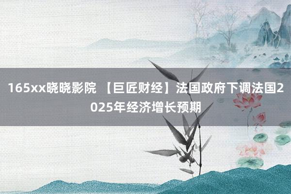 165xx晓晓影院 【巨匠财经】法国政府下调法国2025年经济增长预期