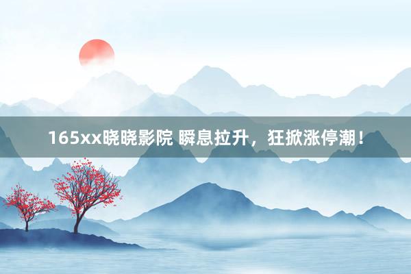 165xx晓晓影院 瞬息拉升，狂掀涨停潮！