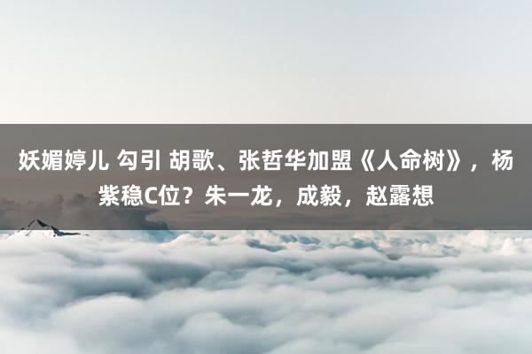 妖媚婷儿 勾引 胡歌、张哲华加盟《人命树》，杨紫稳C位？朱一龙，成毅，赵露想