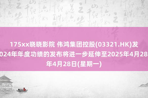 175xx晓晓影院 伟鸿集团控股(03321.HK)发布公告，2024年年度功绩的发布将进一步延伸至2025年4月28日(星期一)