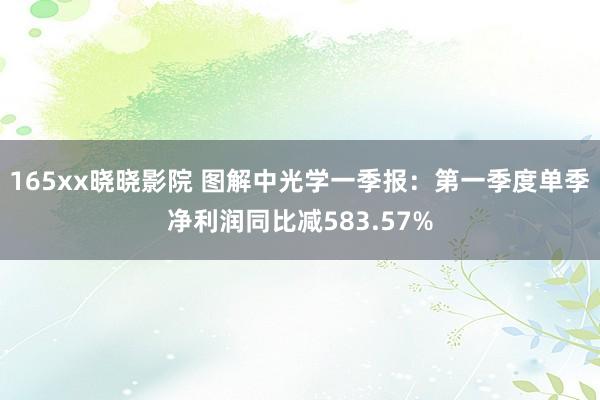 165xx晓晓影院 图解中光学一季报：第一季度单季净利润同比减583.57%