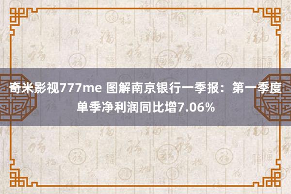 奇米影视777me 图解南京银行一季报：第一季度单季净利润同比增7.06%